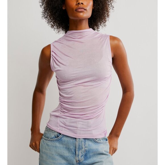FREE PEOPLE On Air Muscle Tank / Blush Lilac NWT NIB - Picture 1 of 7